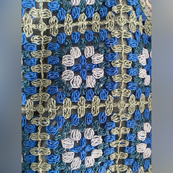 High Rise Crochet Festival Denim Shorts Size 18 - Picture 4 of 10